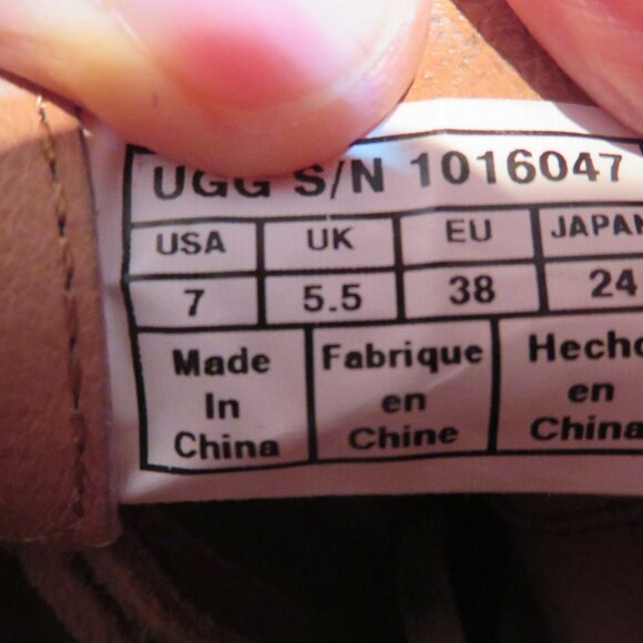 Women's UGG Cara Chestnut Suede Fringe Buckle Ankle Boots - Picture 7 of 7